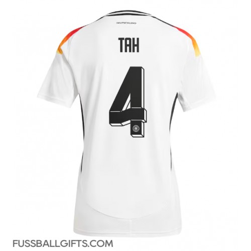 Deutschland Jonathan Tah #4 Fußballbekleidung Heimtrikot Damen EM 2024 Kurzarm